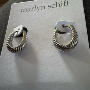 Marlyn Schiff Twisted Silver Earrings